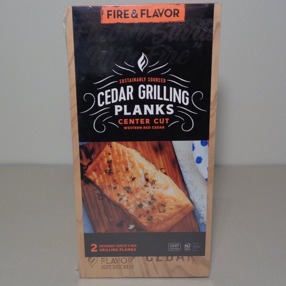 CEDAR GRILLING PLANKS by Fire & Flavor / 2 Pack / 11 Inch